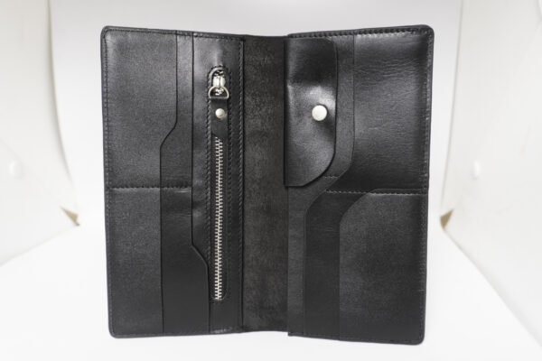 Leather Long Wallet (Black) – Leatherwondersbd